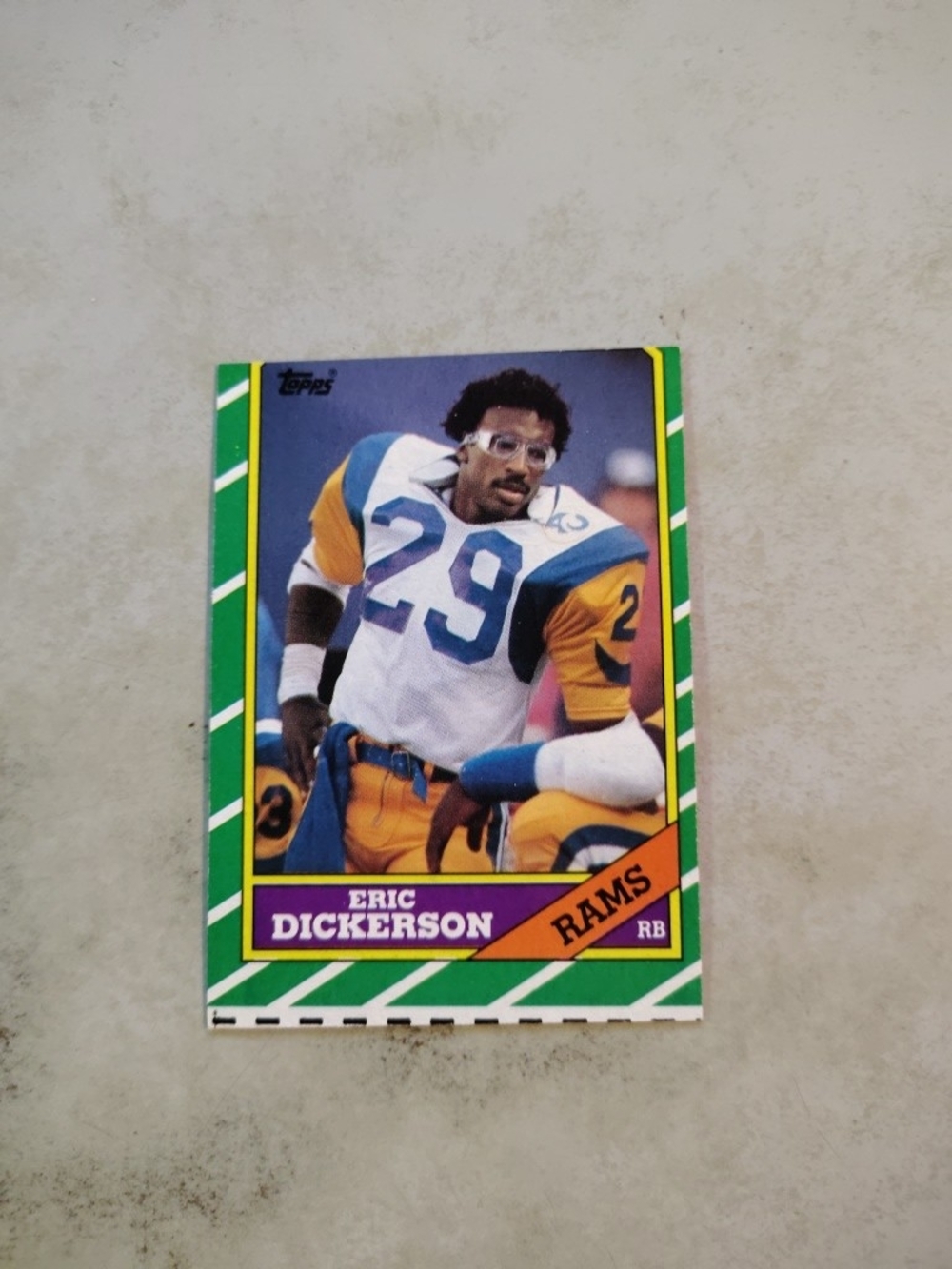 Eric Dickerson 1986 Topps #78 Miscut Los Angeles Rams Football Card